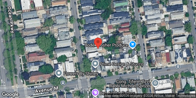 Aerial map of 1367 EAST 7 STREET, Brooklyn