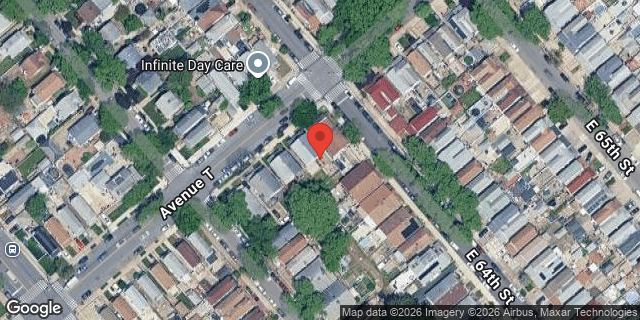 Aerial map of 6314 AVENUE T, Brooklyn