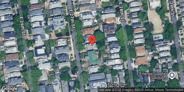Aerial map of 1367 EAST 27 STREET, Brooklyn
