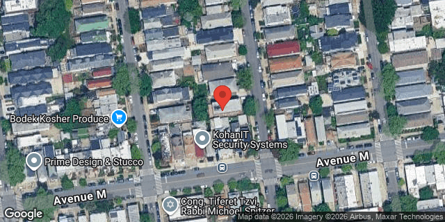 Aerial map of 1286 EAST 9 STREET, Brooklyn
