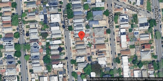Aerial map of 1633 EAST 54 STREET, Brooklyn