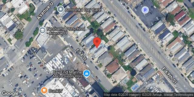 Aerial map of 2125 EAST 68 STREET, Brooklyn