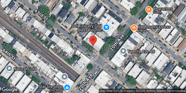 Aerial map of 6224 20 AVENUE, Brooklyn