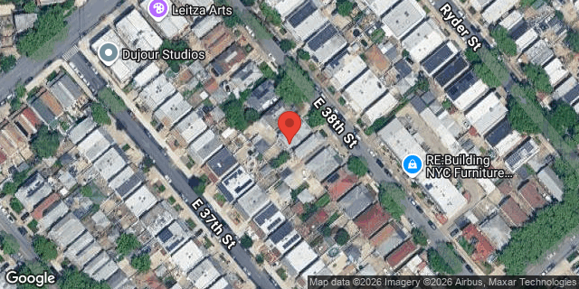 Aerial map of 1540 EAST 38 STREET, Brooklyn