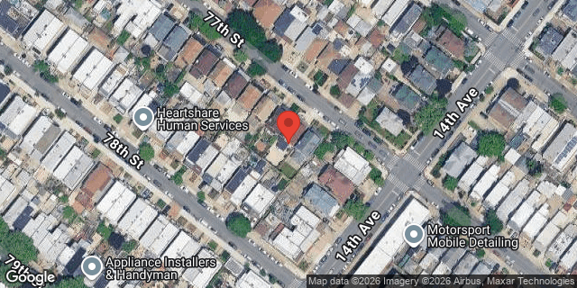 Aerial map of 1368 77 STREET, Brooklyn