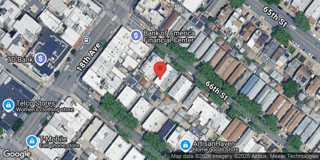 Aerial map of 1822 66 STREET, Brooklyn