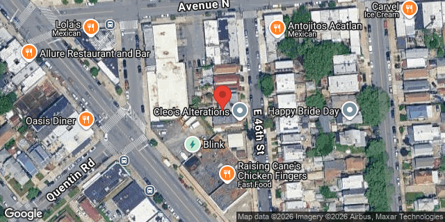 Aerial map of 1732 EAST 46 STREET, Brooklyn
