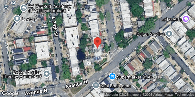 Aerial map of 1470 EAST 35 STREET, Brooklyn