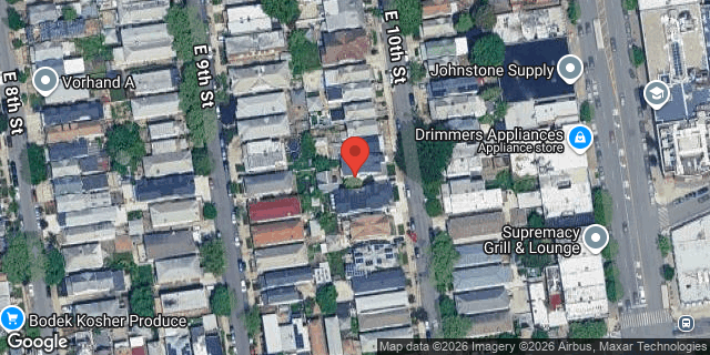 Aerial map of 1268 EAST 10 STREET, Brooklyn