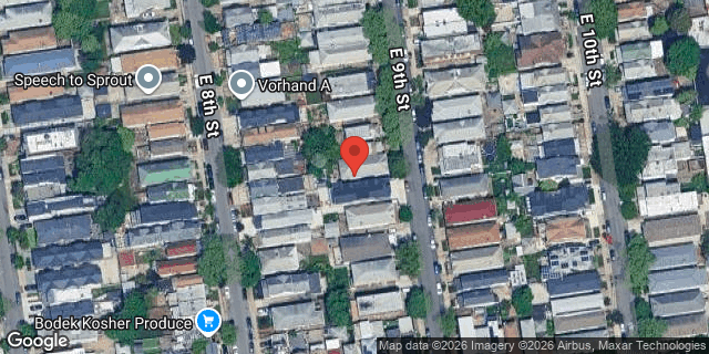 Aerial map of 1262 EAST 9 STREET, Brooklyn