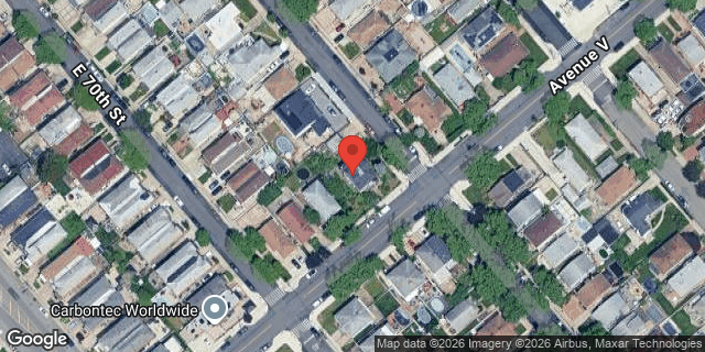 Aerial map of 7071 AVENUE V, Brooklyn