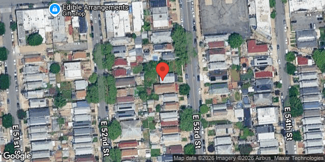 Aerial map of 1640 EAST 53 STREET, Brooklyn