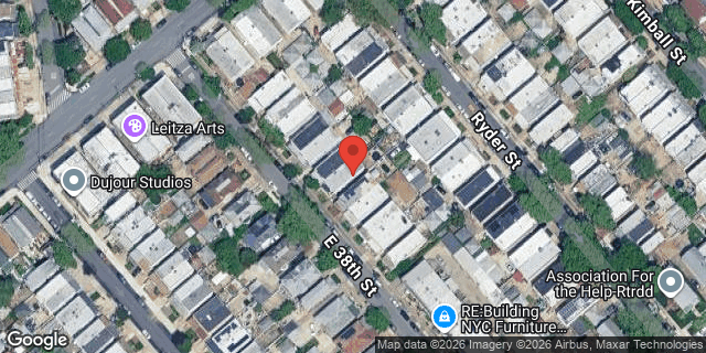 Aerial map of 1531 EAST 38 STREET, Brooklyn
