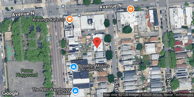 Aerial map of 1714 EAST 51 STREET, Brooklyn