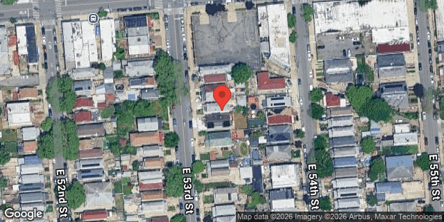Aerial map of 1637 EAST 53 STREET, Brooklyn