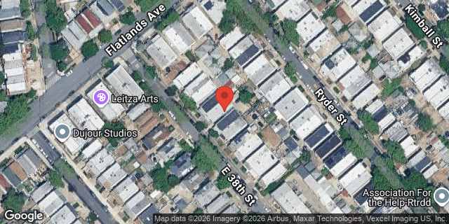 Aerial map of 1525 EAST 38 STREET, Brooklyn