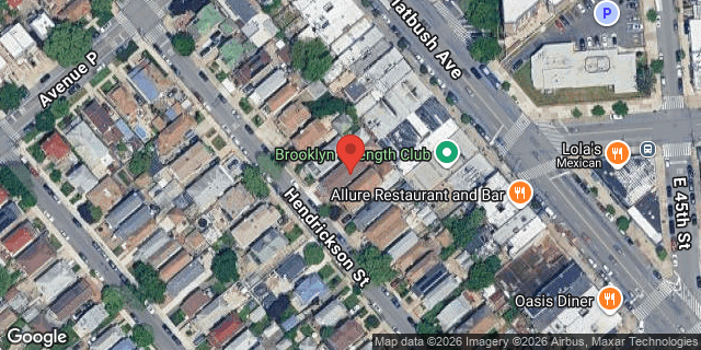 Aerial map of 1637 HENDRICKSON STREET, Brooklyn