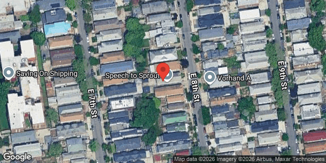 Aerial map of 1252 EAST 8 STREET, Brooklyn