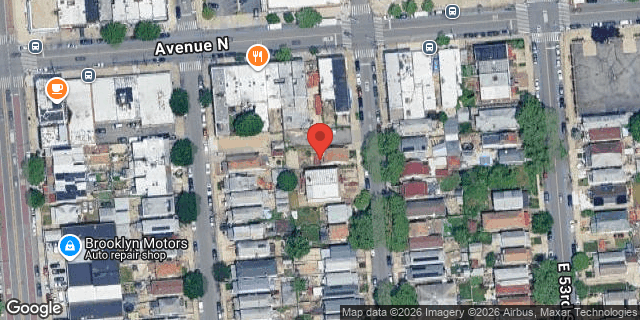 Aerial map of 1672 EAST 52 STREET, Brooklyn
