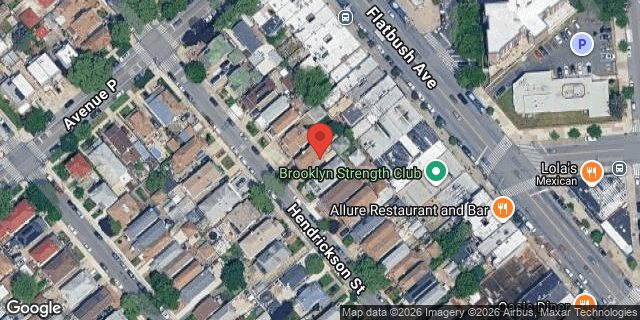 Aerial map of 1629 HENDRICKSON STREET, Brooklyn