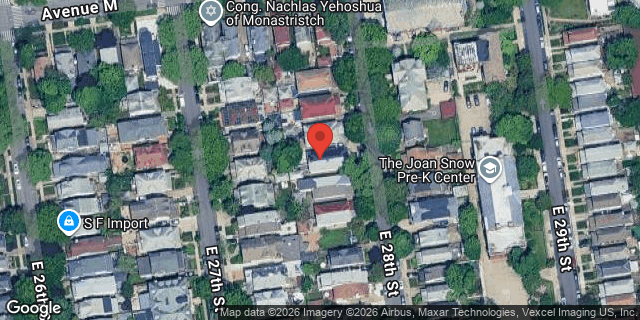 Aerial map of 1328 EAST 28 STREET, Brooklyn