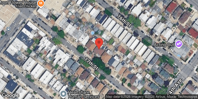 Aerial map of 1341 77 STREET, Brooklyn