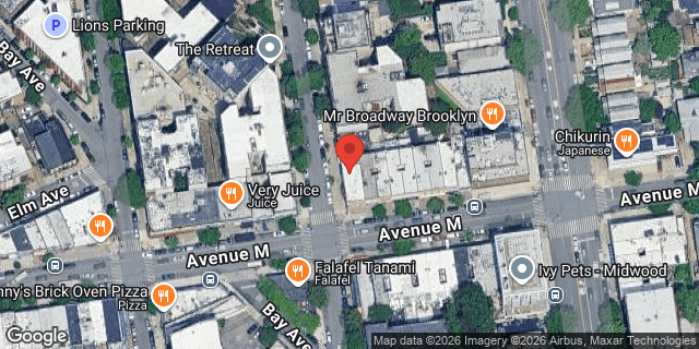 Aerial map of 1901 AVENUE M, Brooklyn