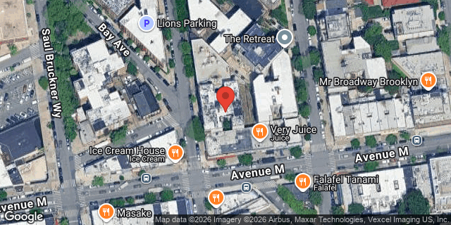Aerial map of 1305 EAST 18 STREET, Brooklyn