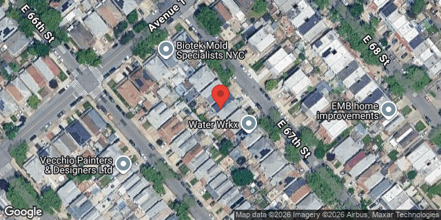Aerial map of 2024 EAST 67 STREET, Brooklyn