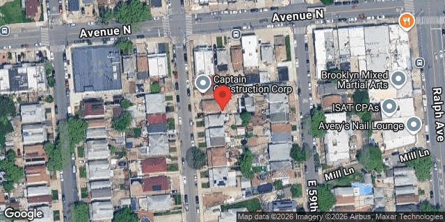 Aerial map of 1449 EAST 58 STREET, Brooklyn