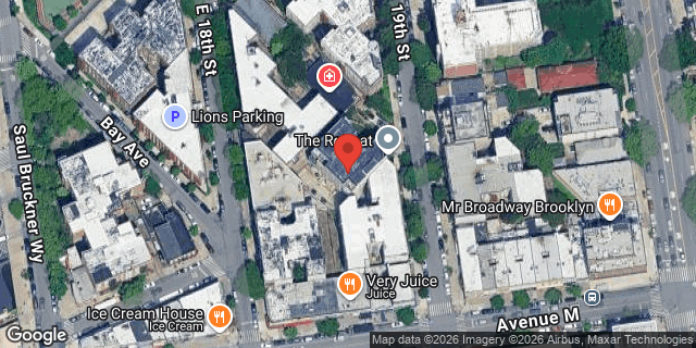Aerial map of 1288 EAST 19 STREET, Brooklyn