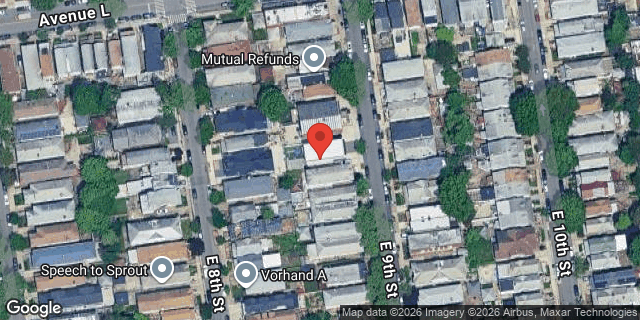 Aerial map of 1228 EAST 9 STREET, Brooklyn
