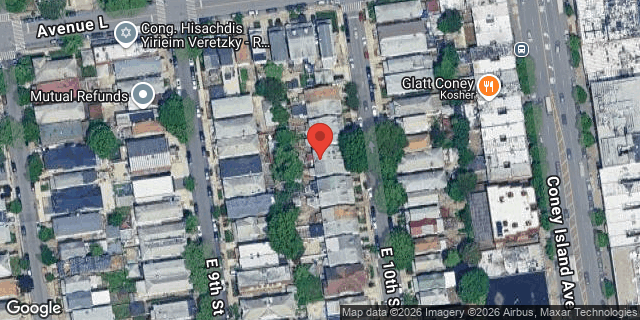 Aerial map of 1226 EAST 10 STREET, Brooklyn