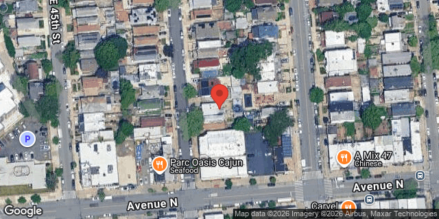 Aerial map of 1689 EAST 46 STREET, Brooklyn