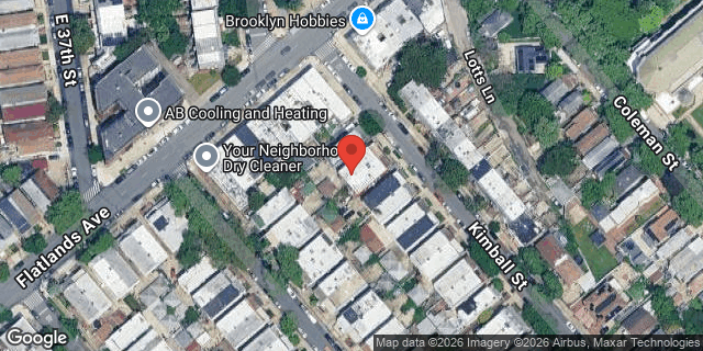 Aerial map of 1520 KIMBALL STREET, Brooklyn