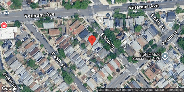 Aerial map of 1456 EAST 66 STREET, Brooklyn