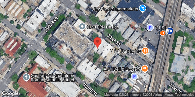 Aerial map of 1526 71 STREET, Brooklyn