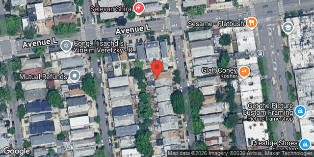 Aerial map of 1214 EAST 10 STREET, Brooklyn
