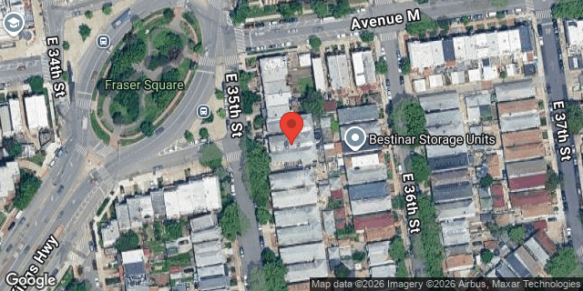 Aerial map of 1405 EAST 35 STREET, Brooklyn