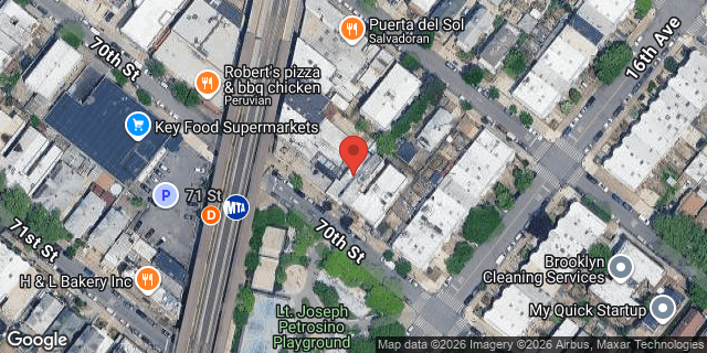 Aerial map of 1563 70 STREET, Brooklyn