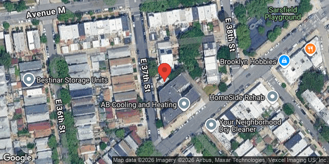 Aerial map of 1483 EAST 37 STREET, Brooklyn