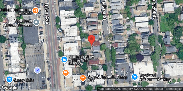 Aerial map of 1670 EAST 51 STREET, Brooklyn