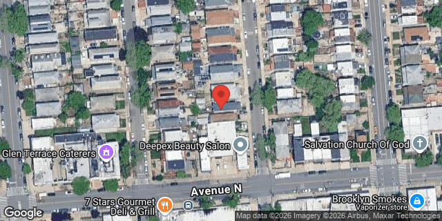Aerial map of 1518 EAST 55 STREET, Brooklyn