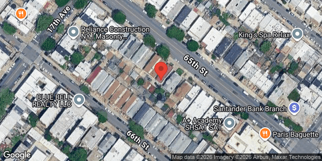 Aerial map of 1736 65 STREET, Brooklyn