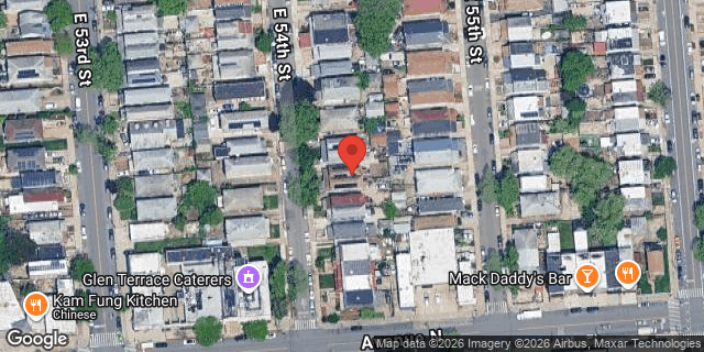 Aerial map of 1551 EAST 54 STREET, Brooklyn