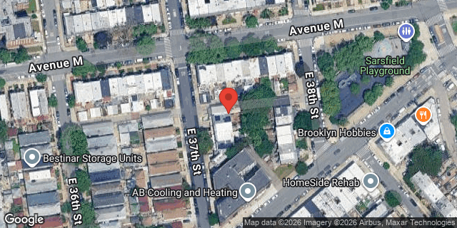 Aerial map of 1471 EAST 37 STREET, Brooklyn