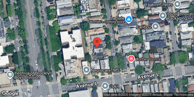 Aerial map of 1272 EAST 7 STREET, Brooklyn