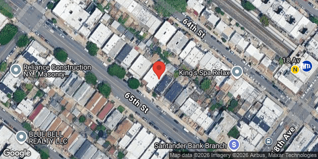 Aerial map of 1747 65 STREET, Brooklyn