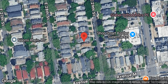 Aerial map of 1274 EAST 29 STREET, Brooklyn