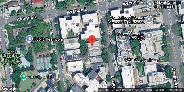 Aerial map of 1234 EAST 19 STREET, Brooklyn